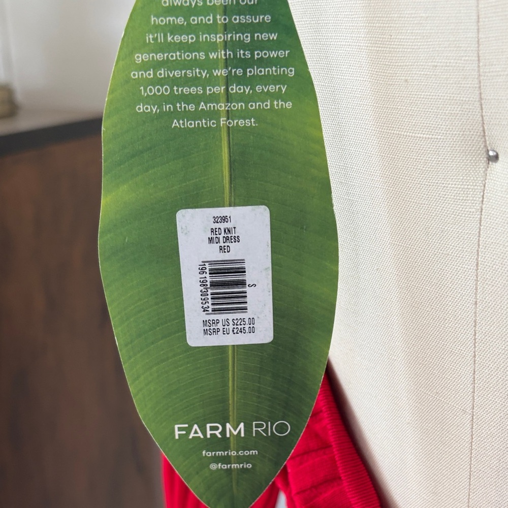 FARM Rio Ribbed Long-Sleeve Maxi Dress in Red - Picture 10 of 10